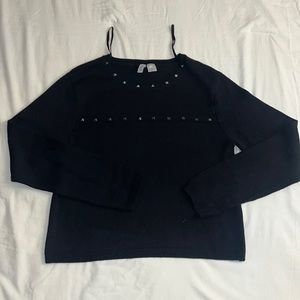 Divided brand sweater with metal pins. Size small.